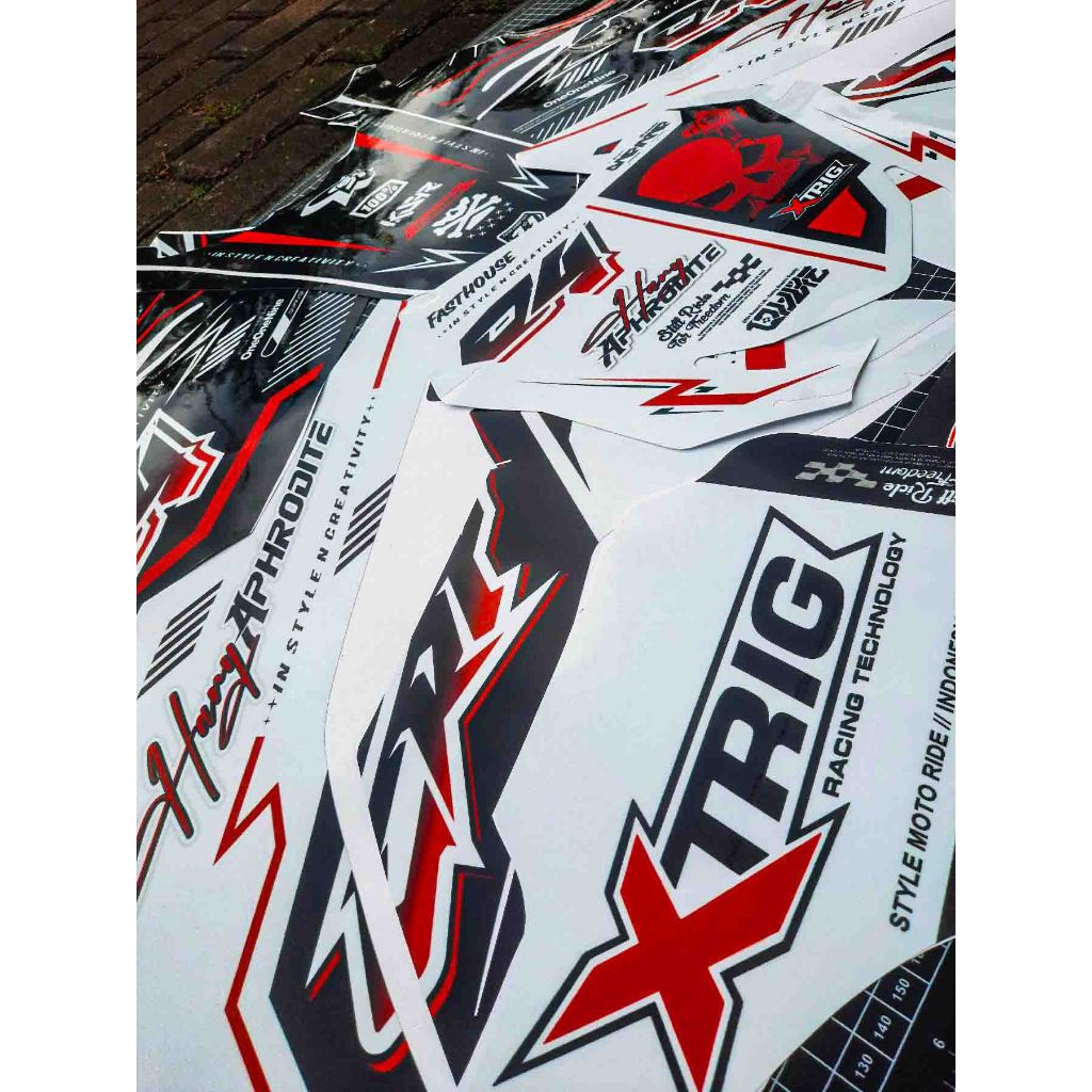 Jual HALF GRIP SERIES !!! Custom Decals KLX, DTX , WR, CRF Supermoto ...