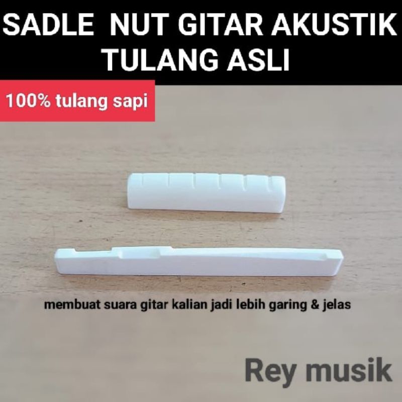 Jual Nut Saddle Gitar Akustik Bahan Tulang Sapi Asli | Shopee Indonesia