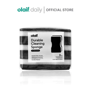 Olaif Daily Durable Cleaning Sponge (3 pcs) - Spon / Spons / Busa / Sabut Cuci Piring