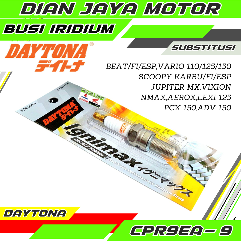 Jual ( Daytona ) ignimax double iridium Busi Iridium CPR9-EA Beat vario ...