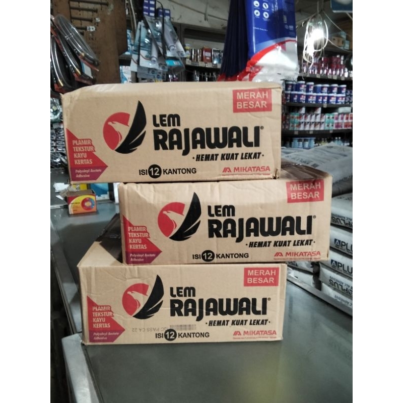 Jual Lem putih rajawali 0.8 kg ( kemasan besar) 1 dos isi 12 Bks untuk ...