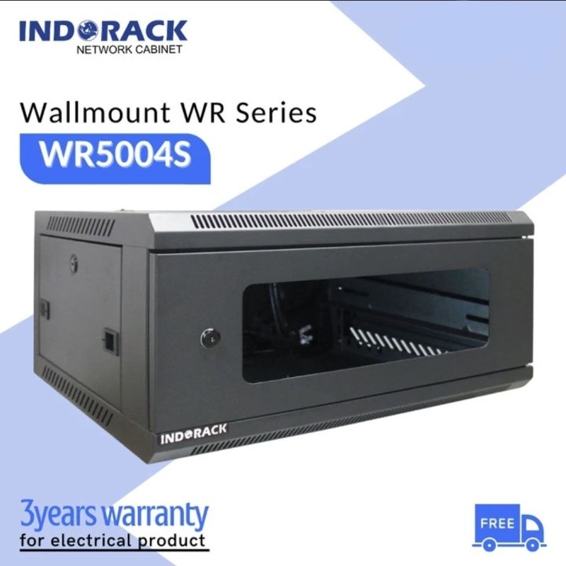 Jual INDORACK Wallmount Rack 4U Depth 500mm Rak Server Modem Wifi ...