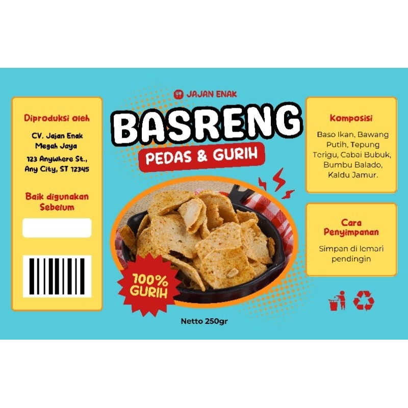 Jual STIKER LABEL KEMASAN || RICE BOWL | Shopee Indonesia
