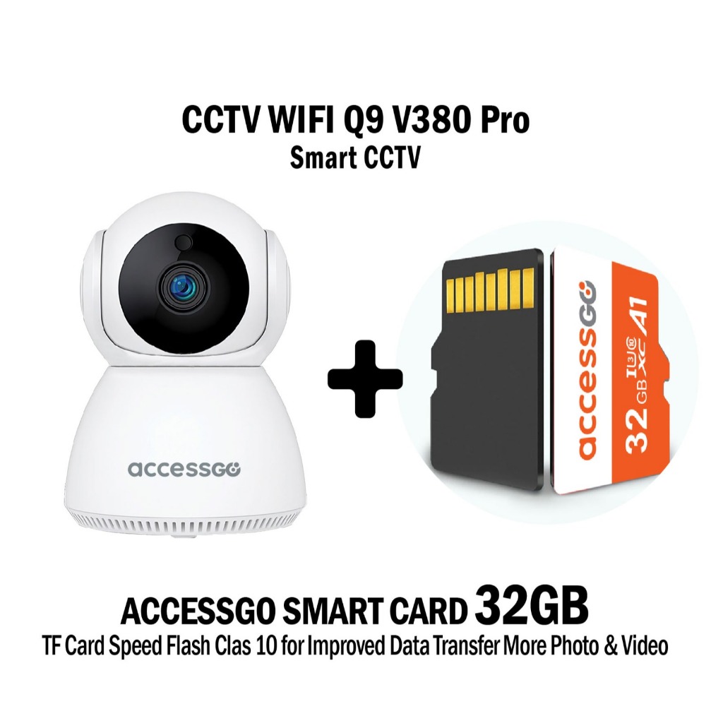 Jual CCTV Q9 V380 Pro Komunikasi 2 Arah AI Human Detection Home ...