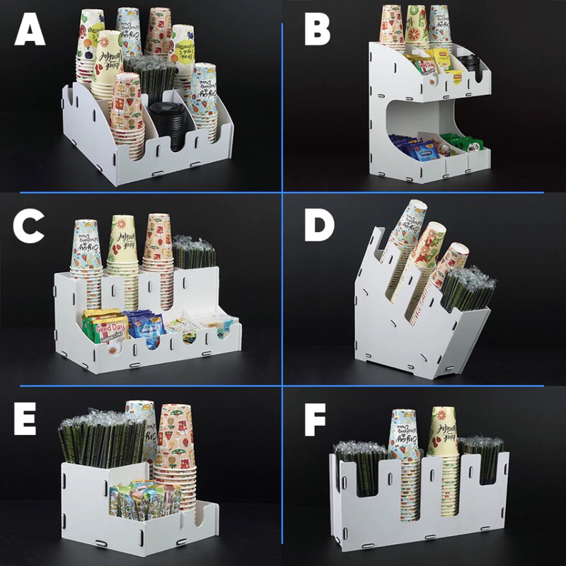 Jual RAK / RACK / DISPENSER / ORGANIZER PAPER CUP PVC MODEL | Shopee ...