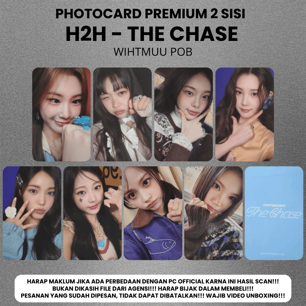 hearts2hearts h2h kpopmerch SHOPEE 80枚 Jual (ISI 8 PCS) Photocard HEARTS2HEARTS H2H THE CHASE - Potocard