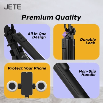 Tripod Handphone Konten Bluetooth JETE H15 1 8m With Lighting And Remote Garansi 2Tahun