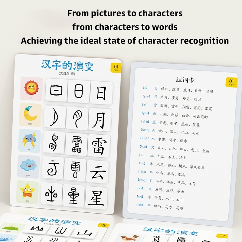 Jual Pinwheel Evolution of Chinese Character Mainan Edukasi Anak ...