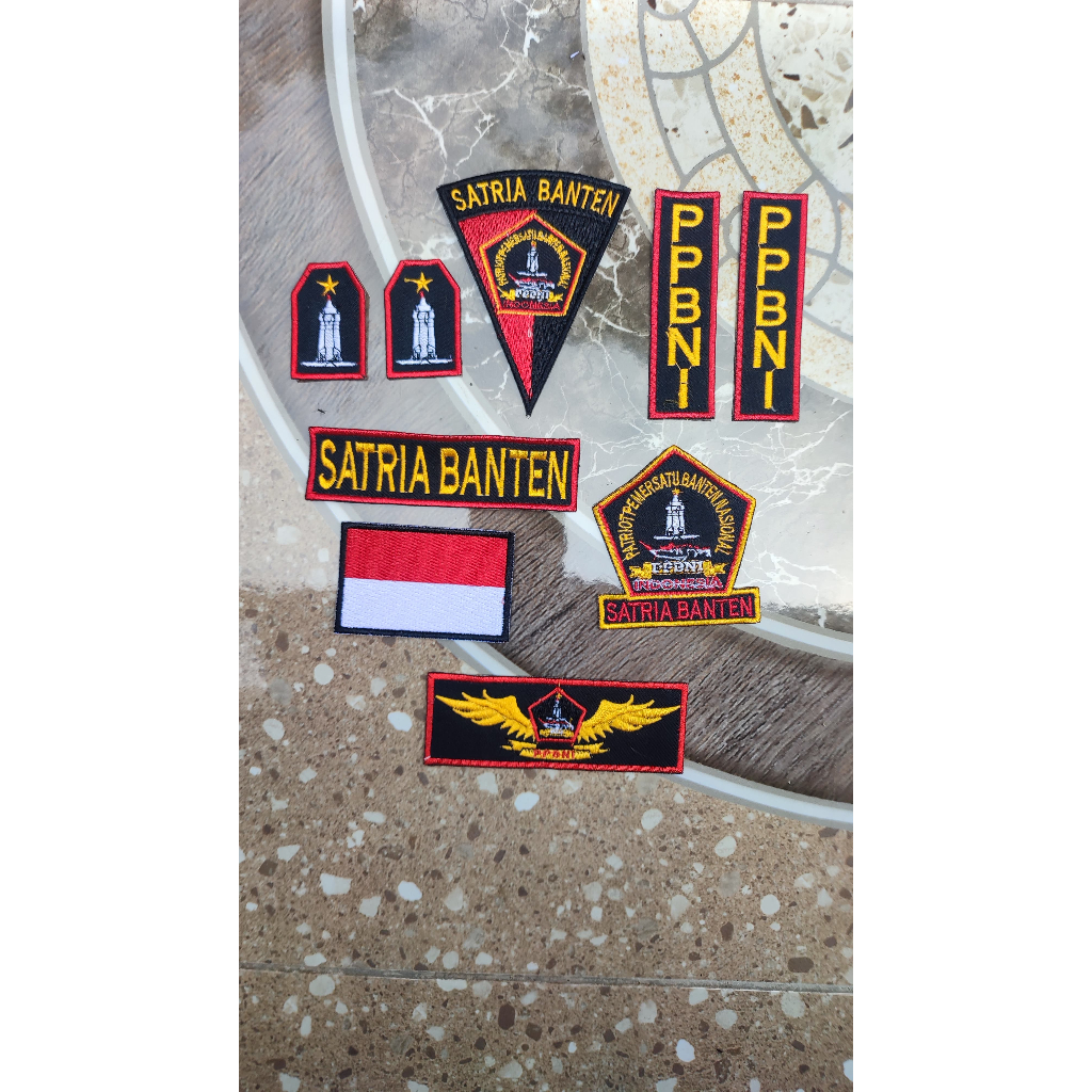 Jual bordir PPBNI SATRIA BANTEN 1SET LOGO bet,atribut,pacth bordir ...