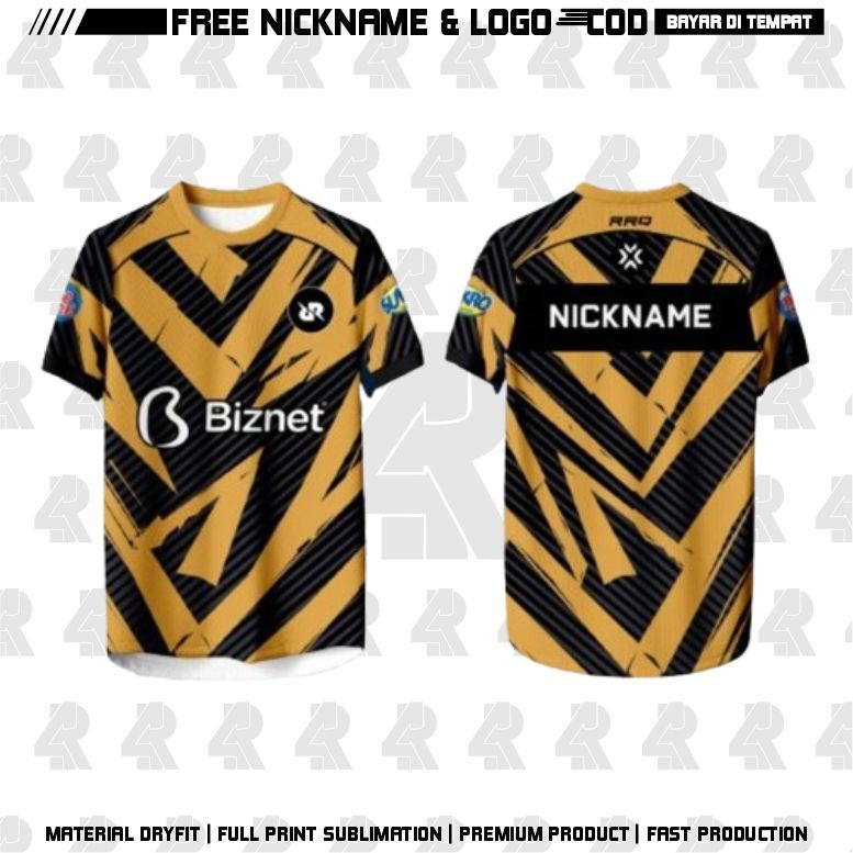 Jual Jersey RRQ Blaze FF Gratis Pasang Nama Dan Logo Full Printing Bisa ...