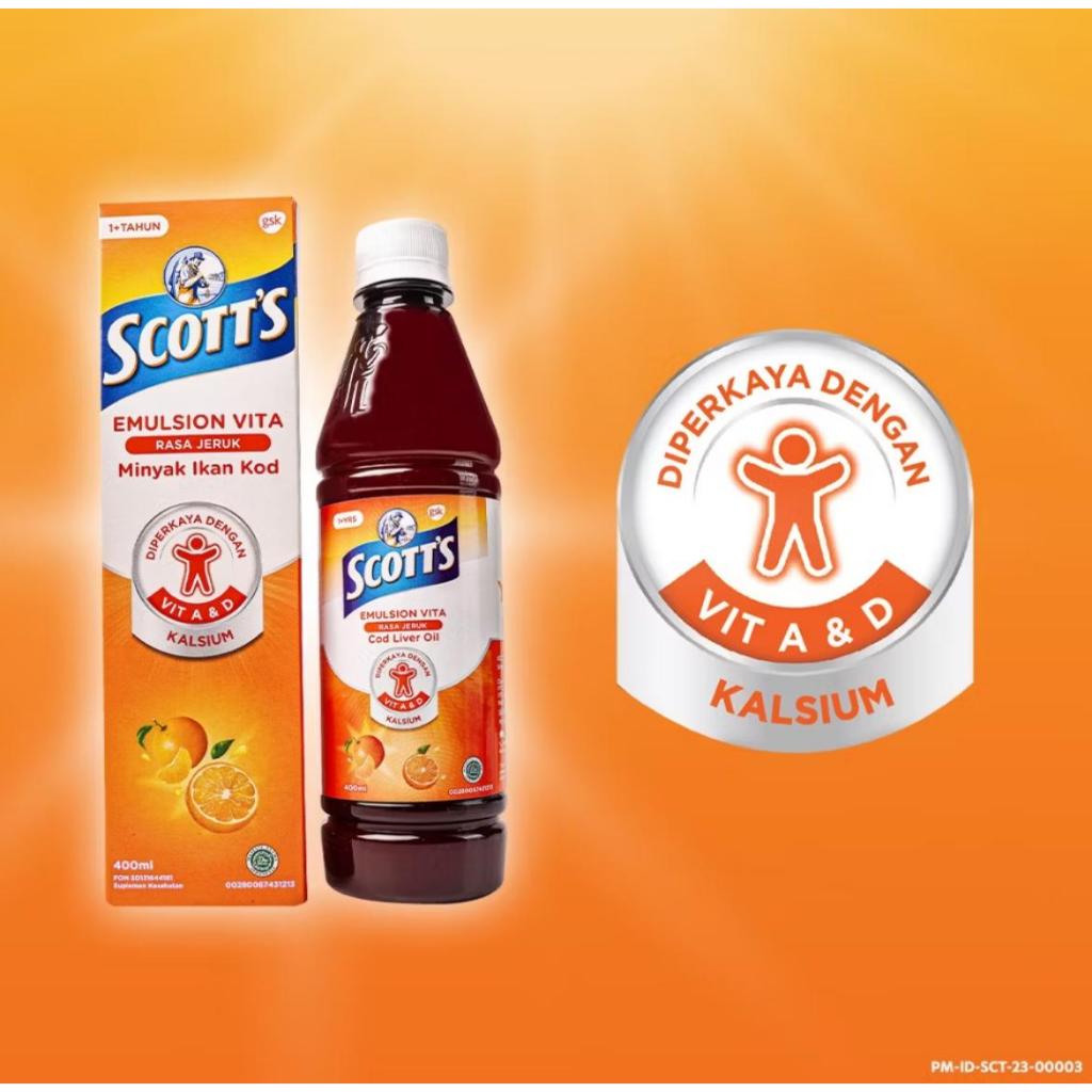 Jual Scott's Emulsion Vita Rasa Jeruk 400ml - Suplemen Anak ...