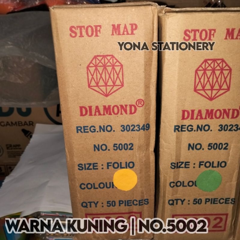 Jual Stop Map Diamond 5002 | 4 Warna | 1 Dus: 50 Pcs | Tanpa Acco ...