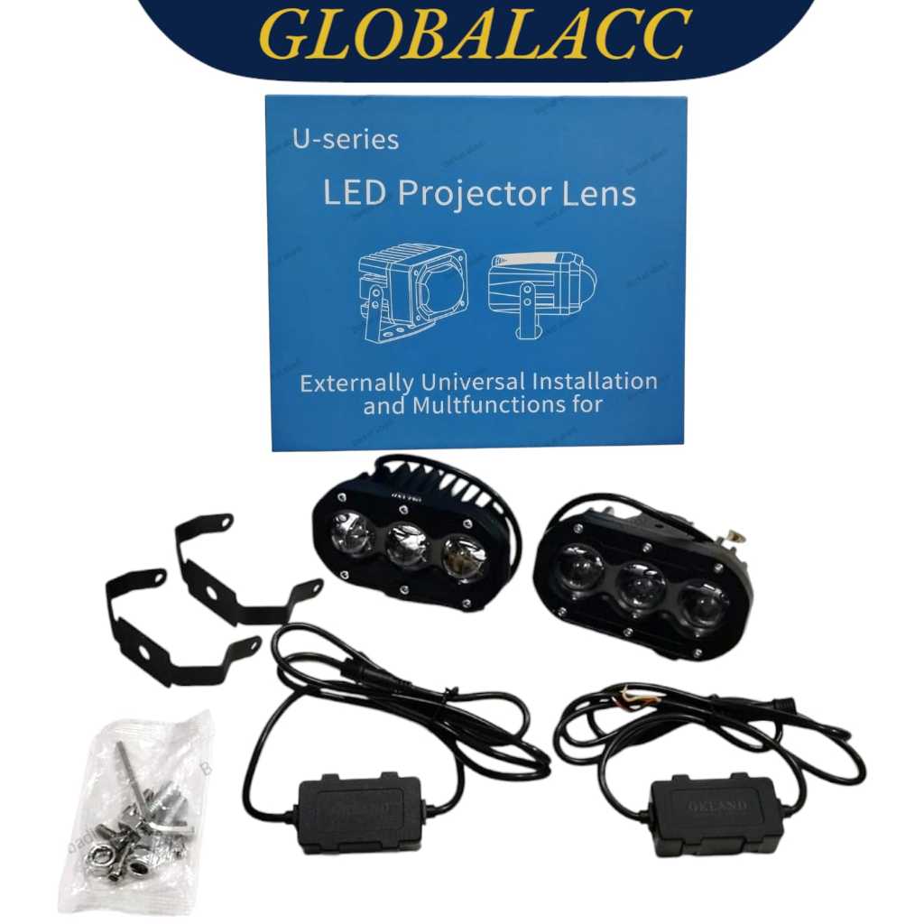 Jual Lampu Mini Projie 3 Mata Lampu Tembak Laser Foglamp 3 Mata/Led ...