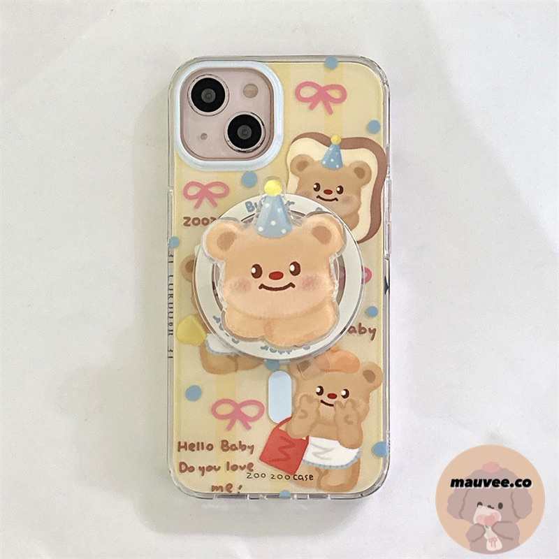 Jual [READY] IPHONE CASE MAGSAFE BUTTER BEAR FREE POPSOCKET MAGSAFE ...