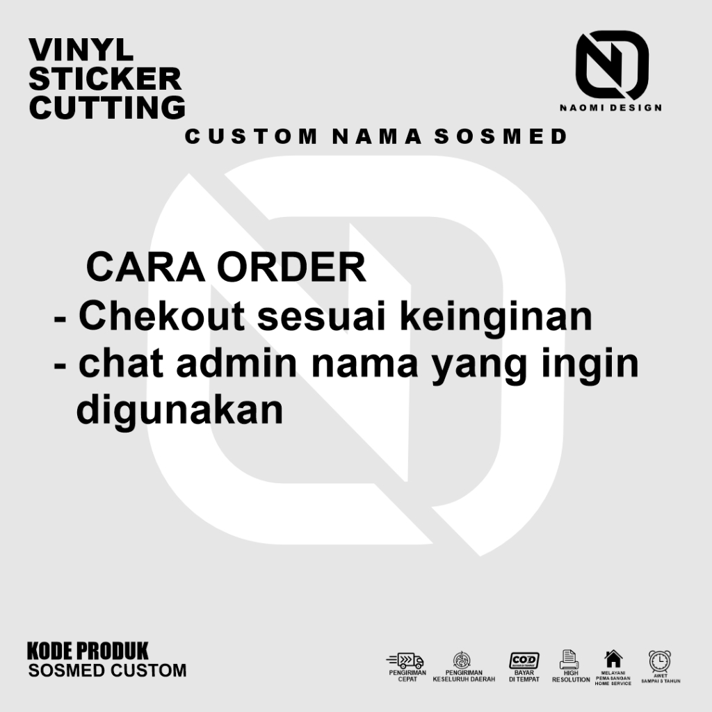 Jual STICKER STIKER HOLOGRAM CUTTING CUSTOM BISA REQUEST!! Sticker Nama ...