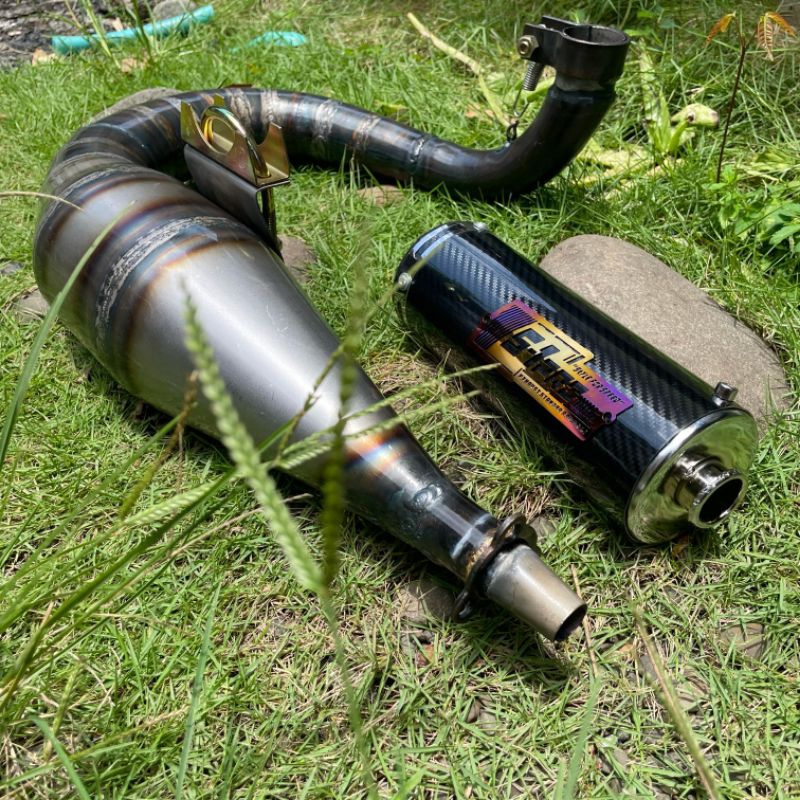 Jual Vespa Standar Racing Muffler Left Big Carbon S-1PRO Racing ...