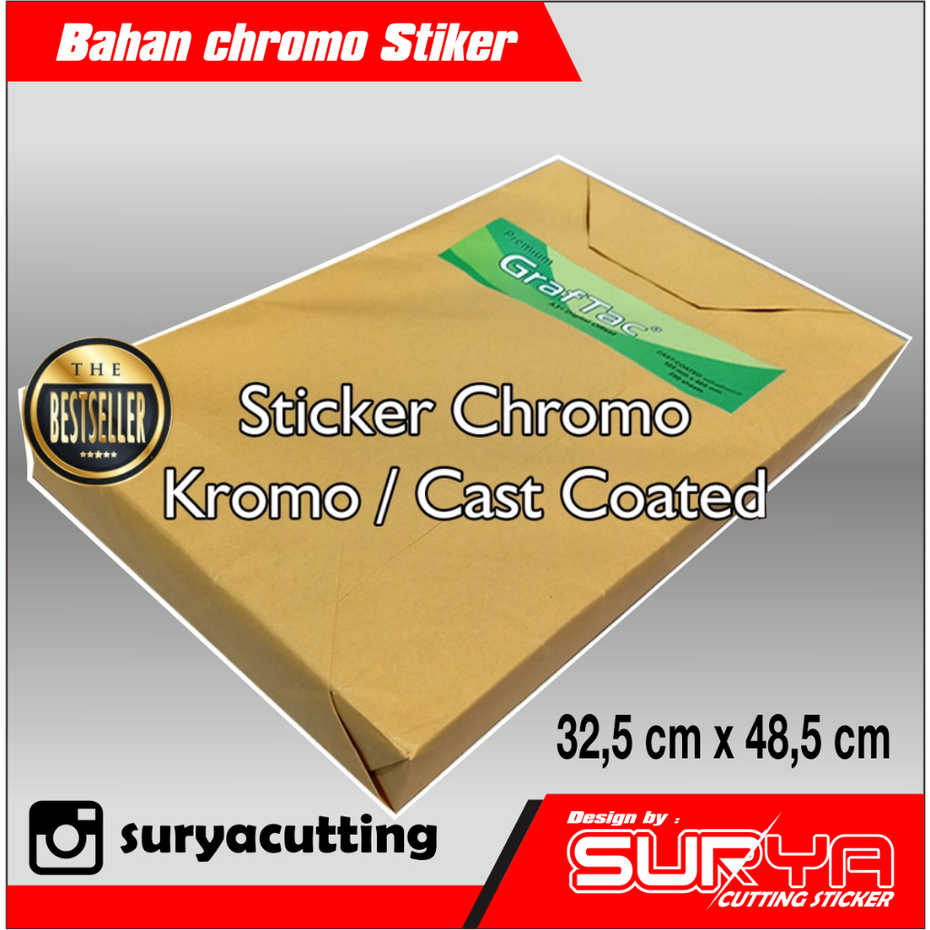 Jual Graftac ticker chromo A3+ sticker label kromo bontak lintec ...