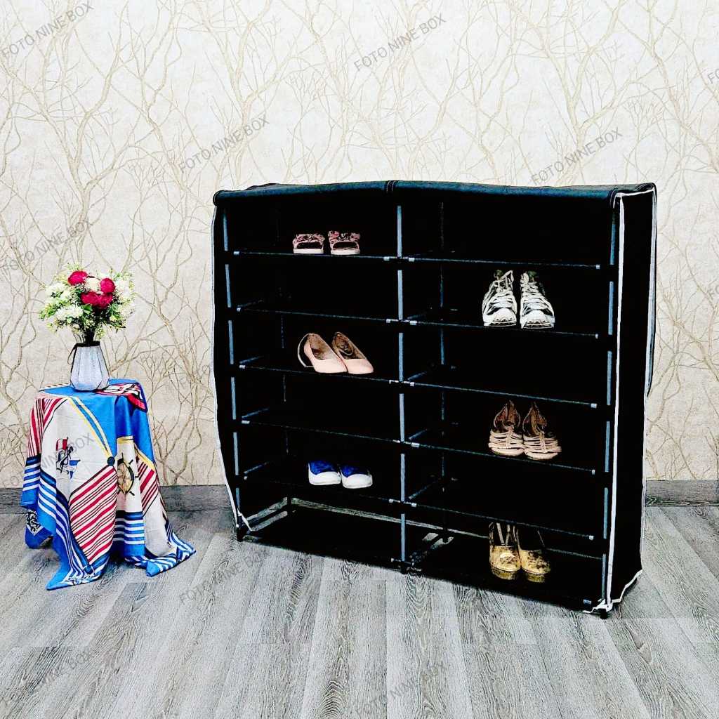 Jual NINE BOX RAK SEPATU COVER 12 RUANG / RAK SEPATU 2 PINTU / RAK ...