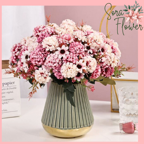Jual Bunga Pom-Pom Rame Daisy x5 Artificial BG136 | Shopee Indonesia