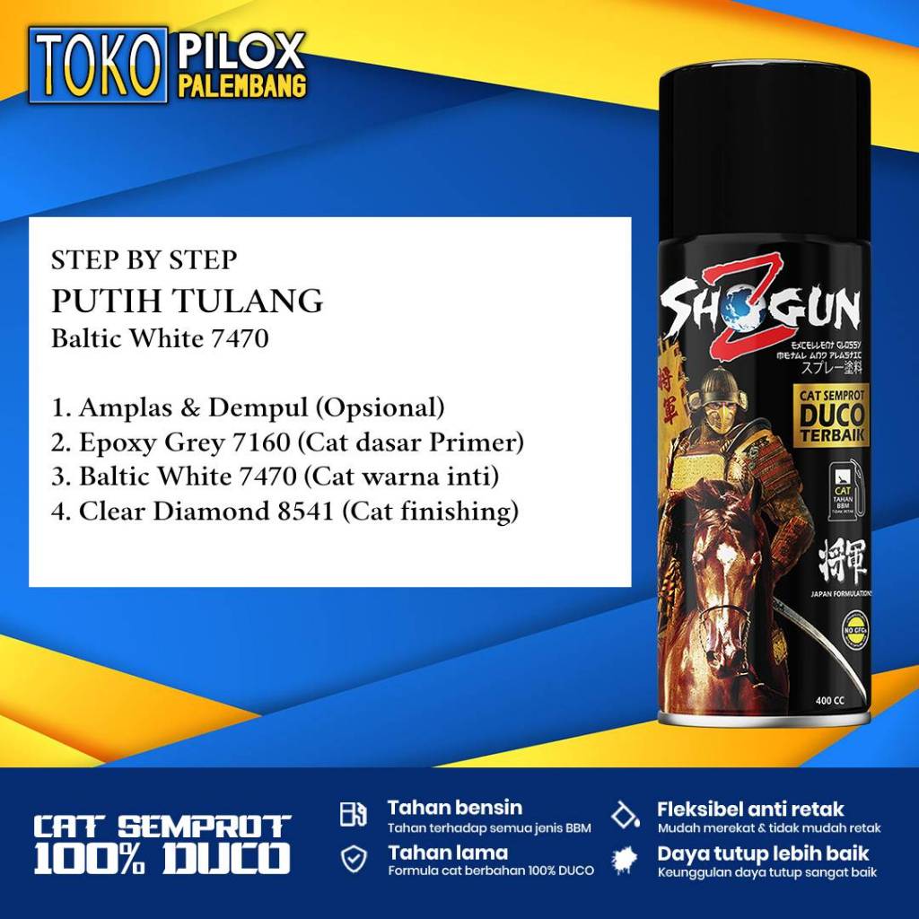 Jual Cat Semprot Pilox Putih Krem Putih Cream - Shogun Z Duco Baltic ...