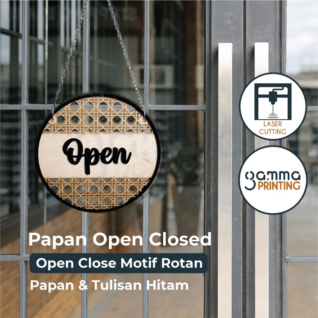 Jual MDF Signage Open Close / Papan Akrilik Timbul Buka Tutup Sign Toko ...