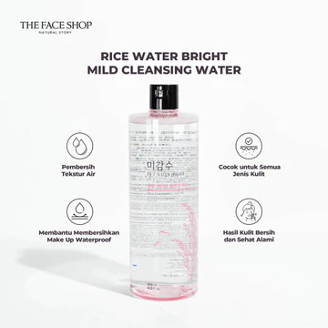 THEFACESHOP Rice Water Bright Mild Cleansing Water (500ml) Micellar Water