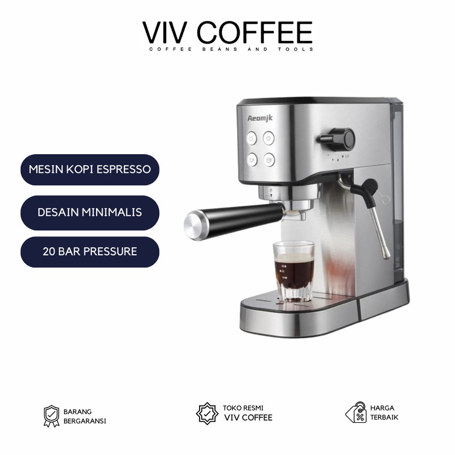 Jual Mesin Kopi Espresso Rumahan 20 Bar Pressure With Steam Wand