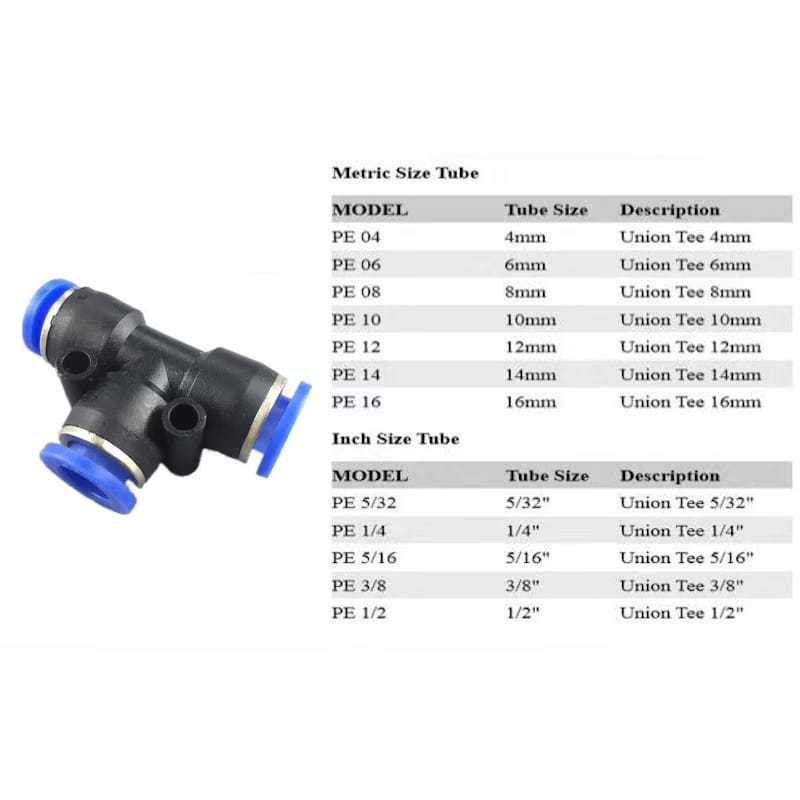 Jual Neppel Selang PU pneumatic T Tee 4mm 6mm 8mm 10mm 12mm 16mm ...