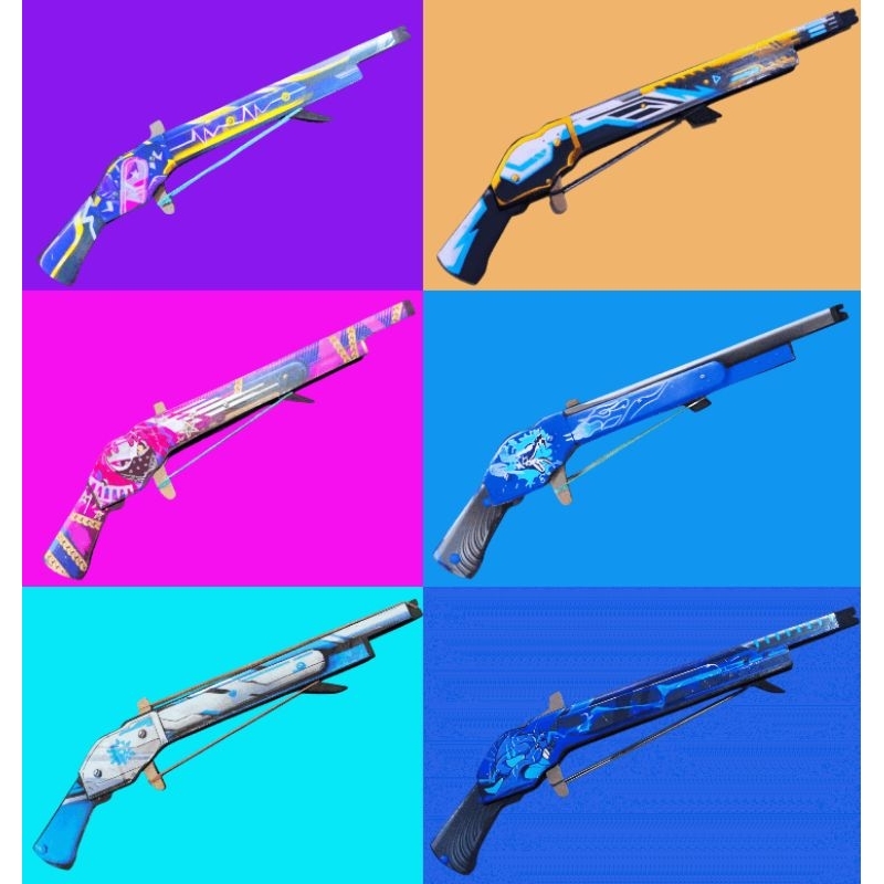 Jual Pistol Mainan Kayu Skin M1887 Rapper Adventure Parrot Bunny Mamba ...