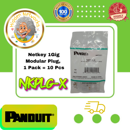 Jual Panduit Netkey Modular Plug RJ45 NKPLG-X warna transparan (10 pcs ...