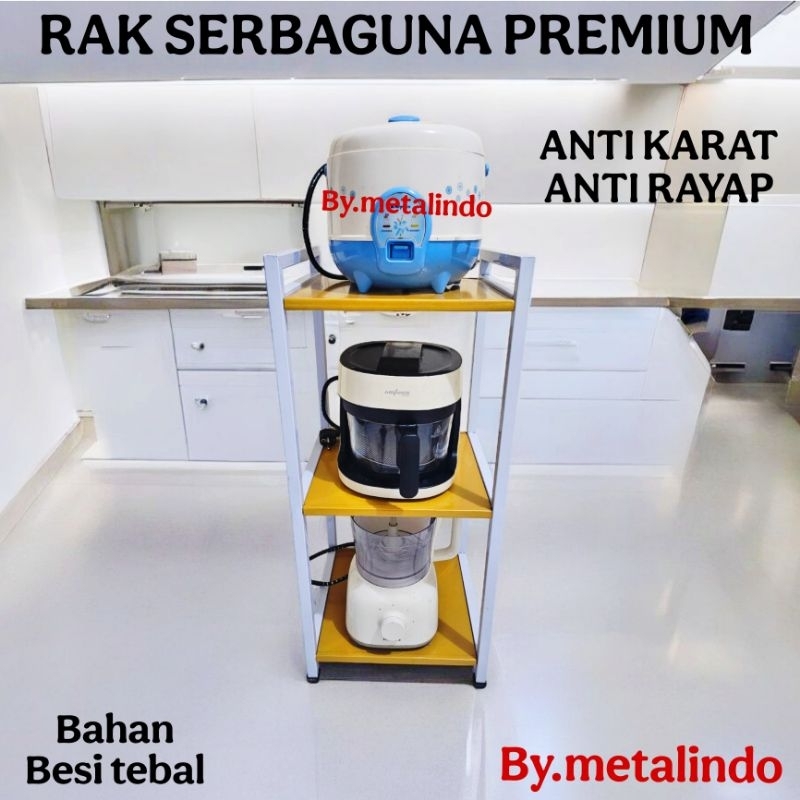 Jual Metalindo Rak Serbaguna Premium Rak Galon Meja Rice Cooker Besi ...