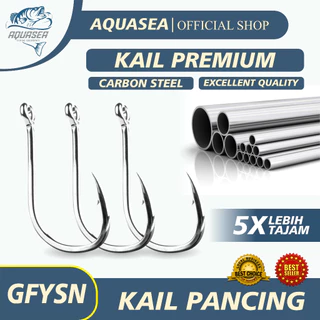 AQUASEA - Kail Pancing isi 5pcs dan 20pcs High Carbon Steel Barbed Fishing Hook Tackle Kail GFYSN