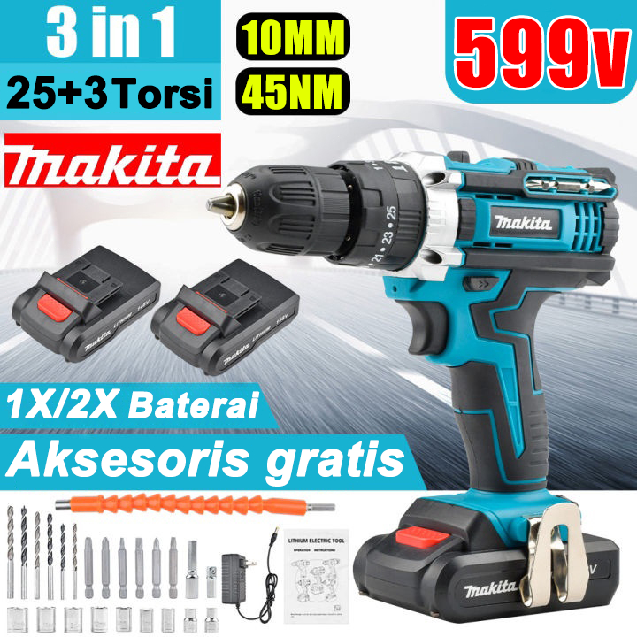 Jual 【Garansi 20 tahun】Mesin Bor Listrik 599VF Bor Listrik Cordless