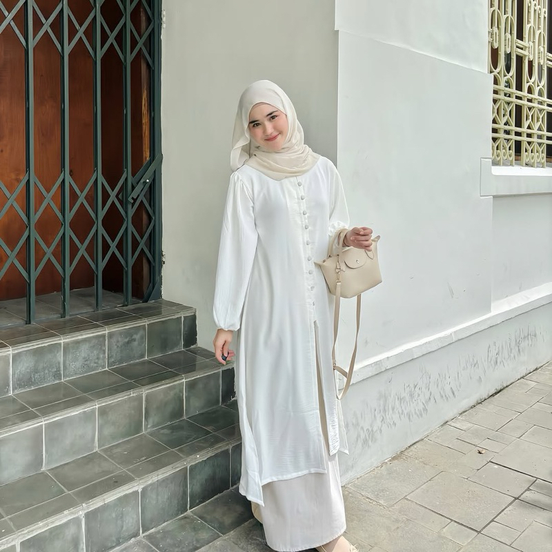 knee length dresses for ladies Muslim robe women'slong sleeve muslim Maxi dress Abaya back waist desi –  PRINGBUD ISLAMIC CLOTHING main image 1