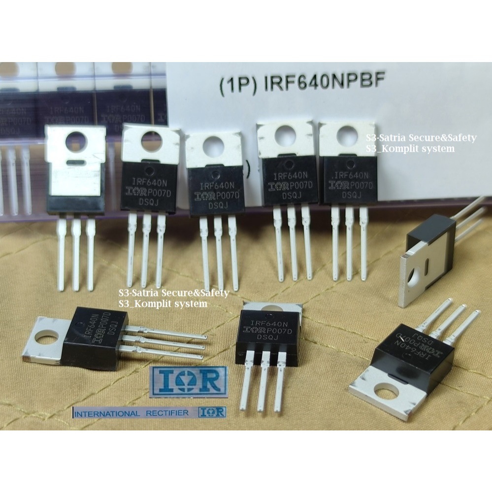 Jual IRF640N Mosfet IRF 640N bagus IOR asli ior transistor IRF640 N IRF ...