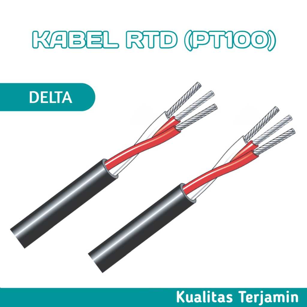 Jual Kabel RTD (PT100) 3 x 0.5 mm² Black, 300/500V, Brand DELTA ...