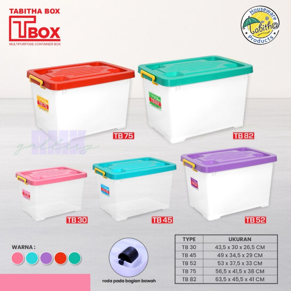 Jual CONTAINER BOX RODA SERBAGUNA PLASTIK TB BOX TABITHA | Shopee Indonesia