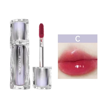 MANSLY Surface Lip Glaze Mirror Lip Gloss Watery Lipstik Lip Glossy Jelly Tint Moisturizing