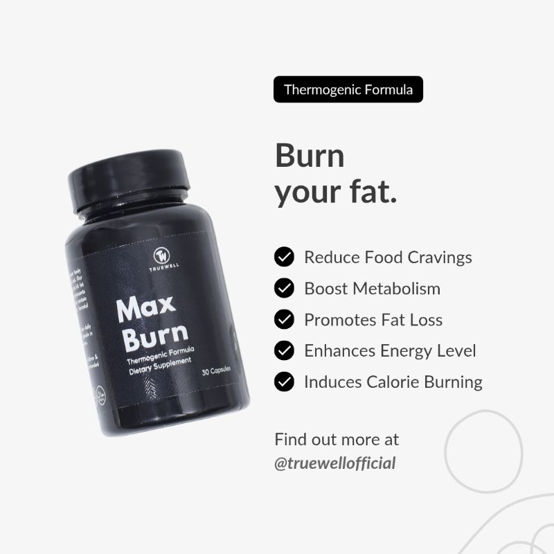 Jual Max Burn by Truewell - Thermogenic Fat Burner | Shopee Indonesia