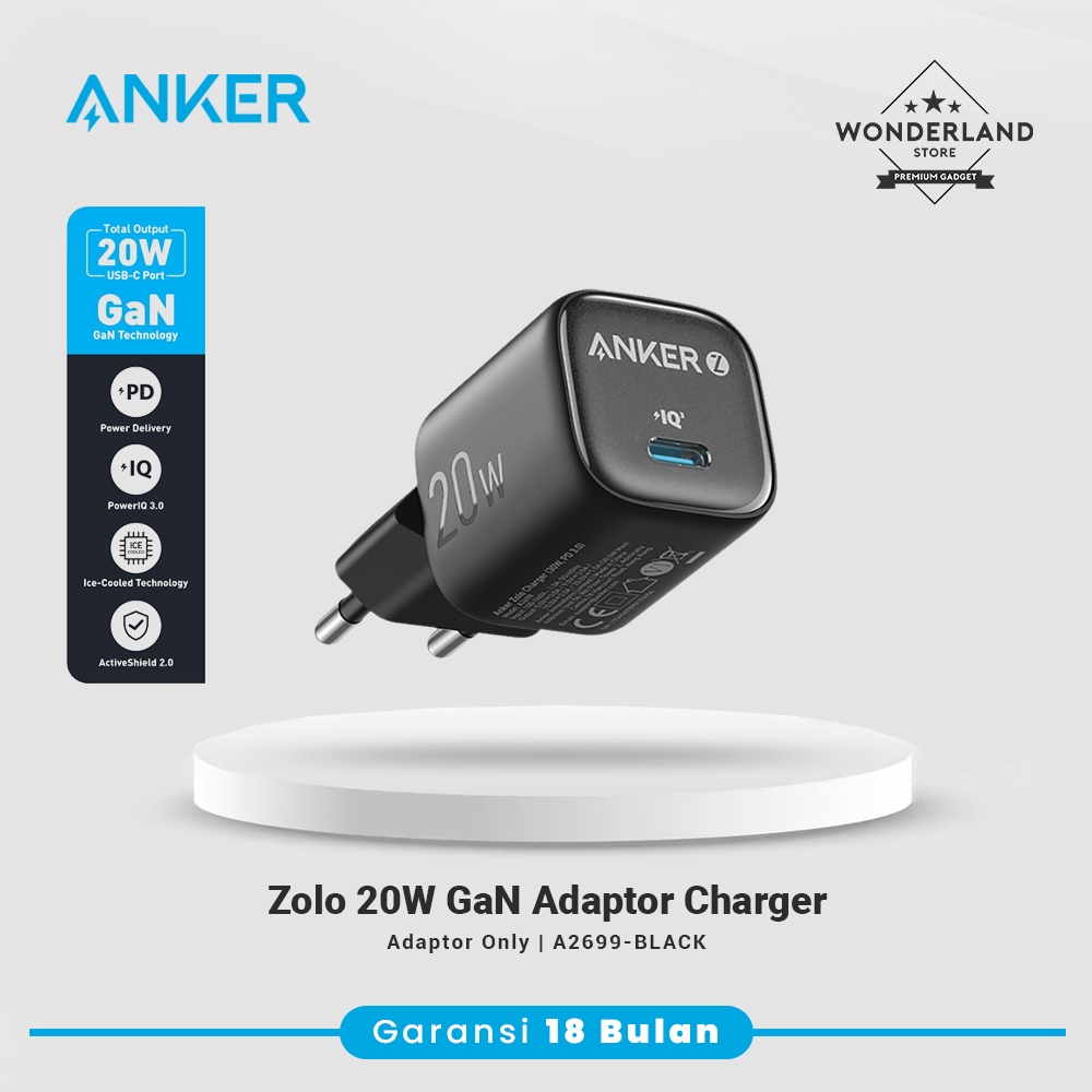 Jual Anker Zolo Adaptor 20W USB-C Port Power IQ 3.0 Fast Charging ...