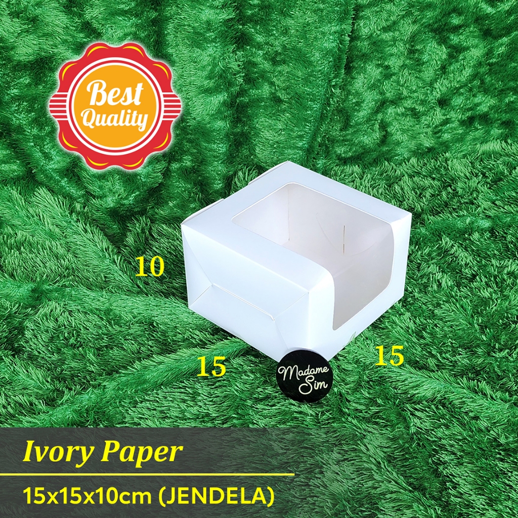 Jual BOX IVORY - KOTAK BROWNIS - DUS SNACK - LUNCH BOX 15x15x10 ...