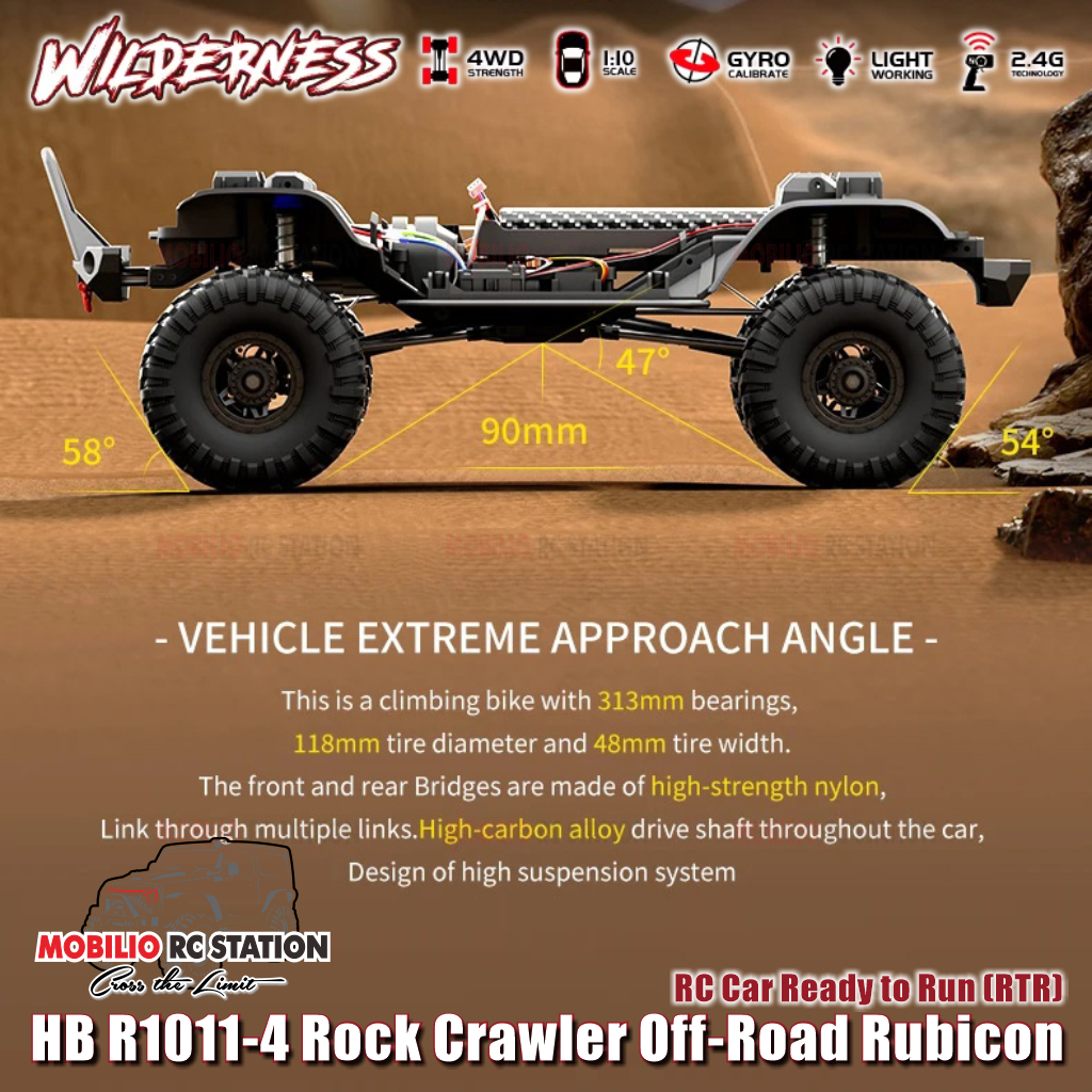 Jual Wilderness HB R1011 /12/13/14 Rock Crawler Off-Road Rubicon RC 1 ...