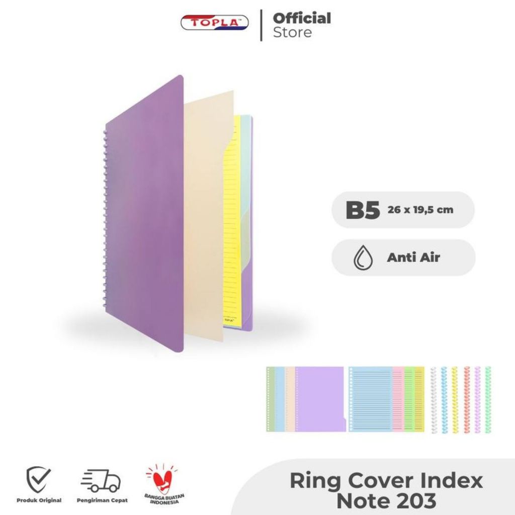 Jual Slim Binder Note B5 Topla RIN-203 (26 Ring) | Shopee Indonesia
