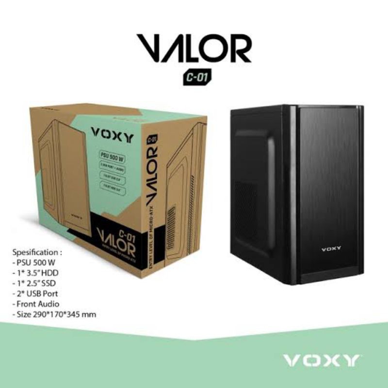 Jual Casing PC Voxy C01 C03 C05 Case Komputer with Power Supply 500w ...