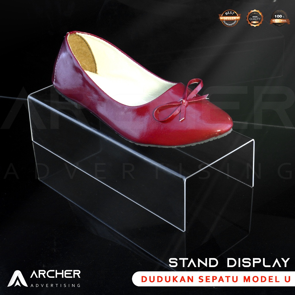 Jual STAND DUDUKAN DISPLAY SEPATU MODEL U AKRILIK | Shopee Indonesia