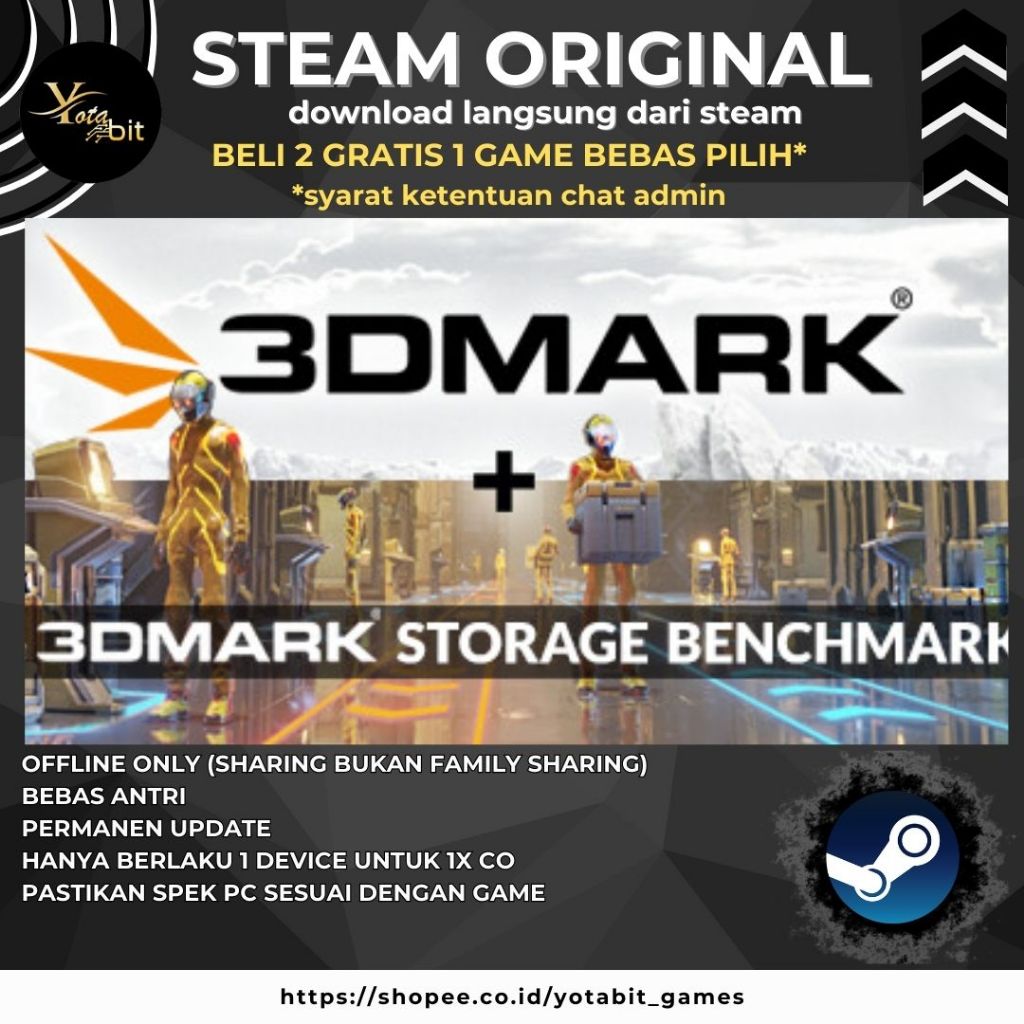 Jual 3DMark + Storage Benchmark DLC PC Sharing Original Offline ...