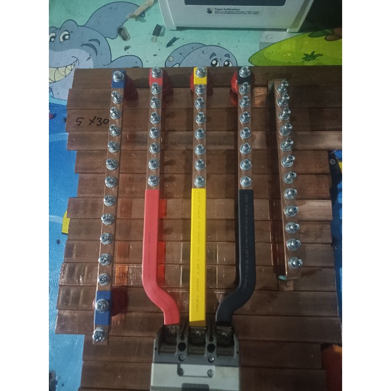 Jual BUSBAR 3×15 RSTN + GROUND PANJANG 30 CM UNTUK MCCB 30A/100A ...