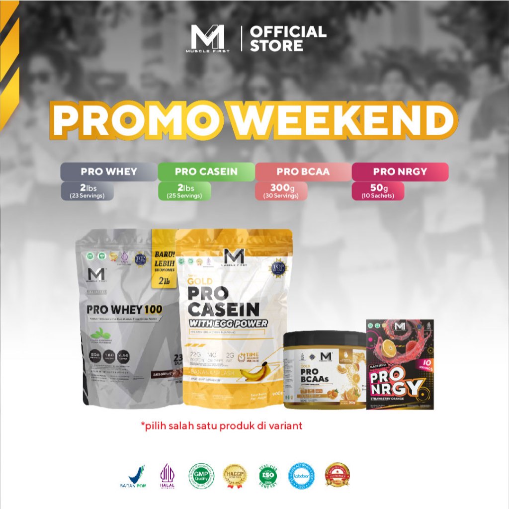 Jual [WEEKEND FLASH SALE] MUSCLE FIRST Pro Whey 100 Pro Casein Pro BCAA ...
