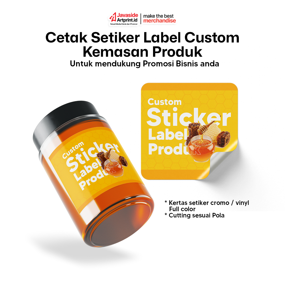 Jual CETAK STIKER LABEL CUSTOM KEMASAN PRODUK UKURAN A3+ | Shopee Indonesia