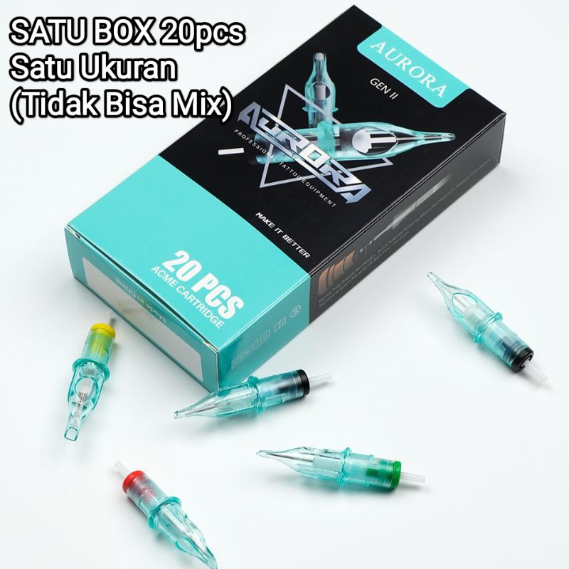 Jual Jarum Tato AURORA II 20Pcs/Box Cartridge Tattoo Needle | Shopee ...